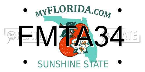 FMTA34 Florida License Plate
