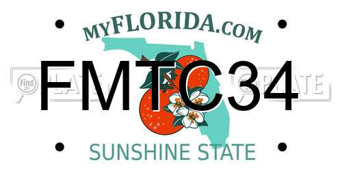 FMTC34 Florida License Plate