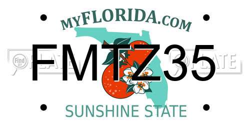 FMTZ35 Florida License Plate