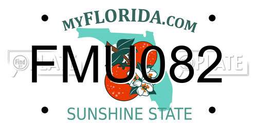 FMU082 Florida License Plate