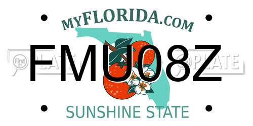 FMU08Z Florida License Plate