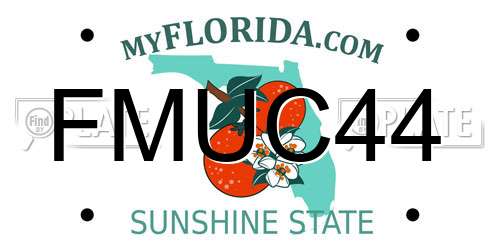 FMUC44 Florida License Plate