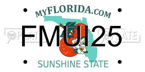 FMUI25 Florida License Plate
