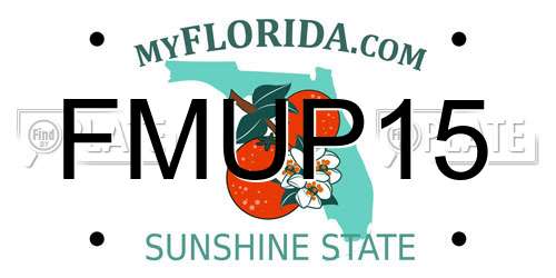 FMUP15 Florida License Plate