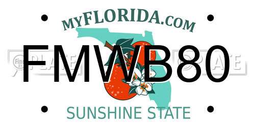FMWB80 Florida License Plate