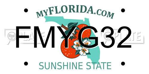 FMYG32 license plate in FL state