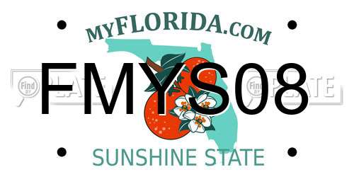 FMYS08 Florida License Plate