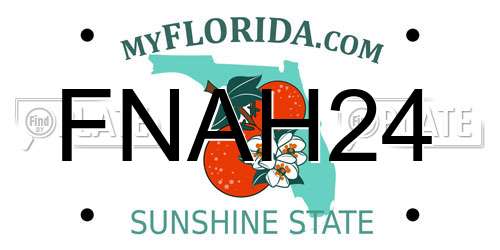 FNAH24 Florida License Plate