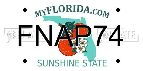 FNAP74 Florida License Plate