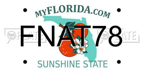 FNAT78 Florida License Plate