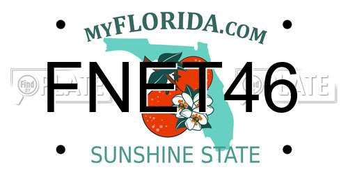 FNET46 Florida License Plate