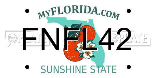 FNFL42 Florida License Plate