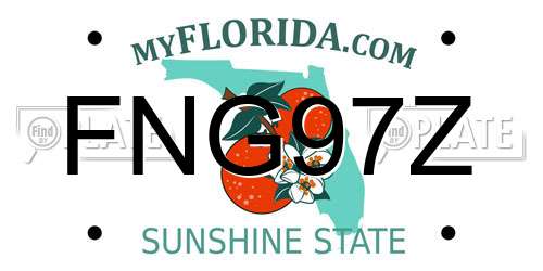 FNG97Z Florida License Plate