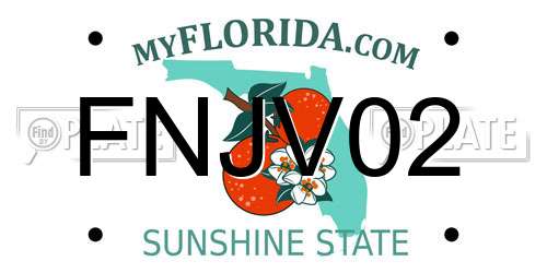 FNJV02 Florida License Plate