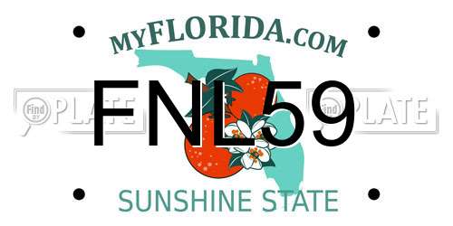 FNL59 Florida License Plate