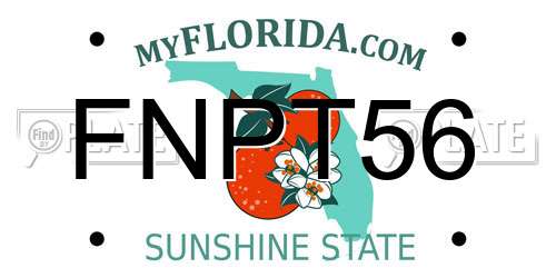 FNPT56 Florida License Plate