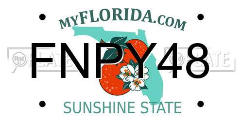 FNPY48 Florida License Plate