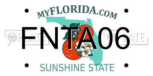 FNTA06 Florida License Plate