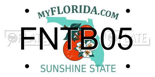 FNTB05 Florida License Plate