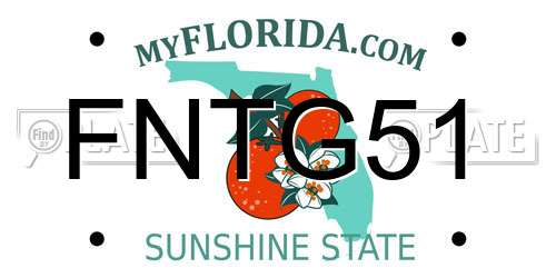 FNTG51 Florida License Plate