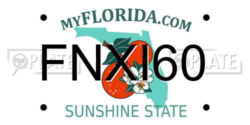 FNXI60 Florida License Plate