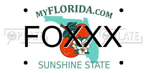 FOXXX Florida License Plate