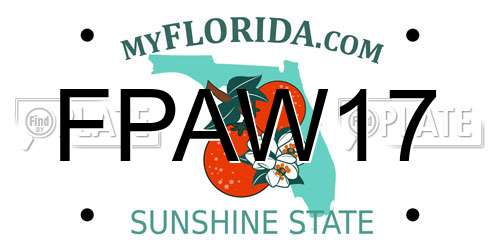 FPAW17 Florida License Plate