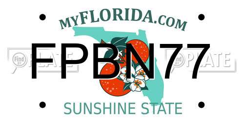 FPBN77 Florida License Plate