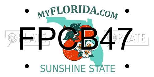 FPCB47 Florida License Plate