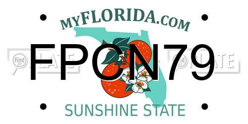 FPCN79 Florida License Plate