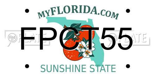 FPCT55 Florida License Plate
