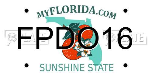 FPDO16 Florida License Plate