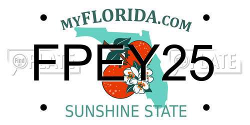 FPEY25 Florida License Plate