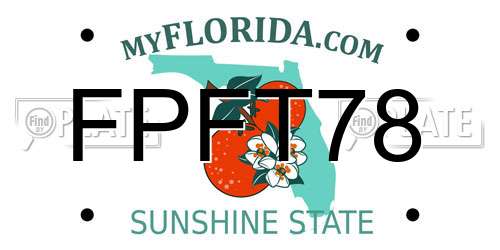 FPFT78 Florida License Plate