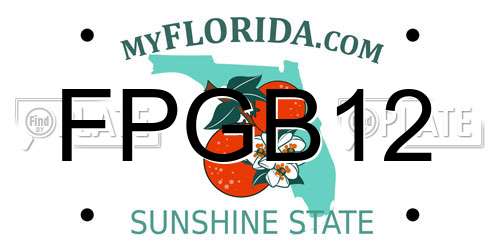 FPGB12 Florida License Plate