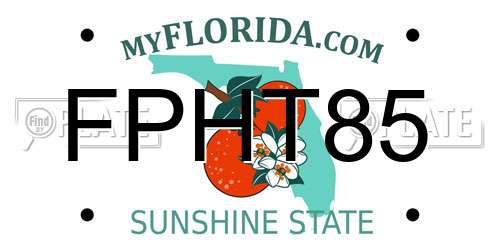 FPHT85 Florida License Plate