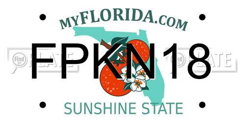 FPKN18 Florida License Plate