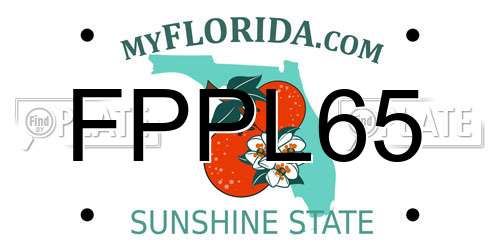 FPPL65 Florida License Plate