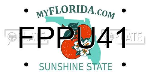 FPPU41 Florida License Plate