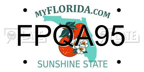 FPQA95 Florida License Plate