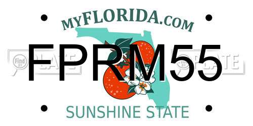 FPRM55 Florida License Plate