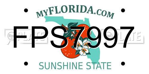 FPS7997 Florida License Plate