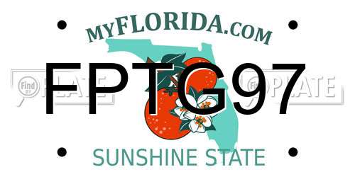 FPTG97 Florida License Plate