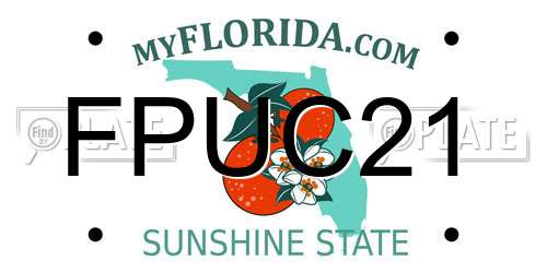 FPUC21 Florida License Plate