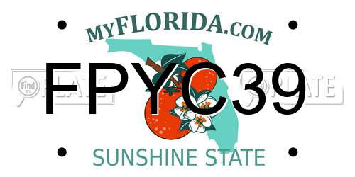 FPYC39 Florida License Plate