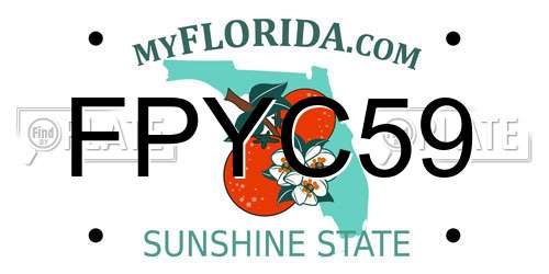 FPYC59 Florida License Plate