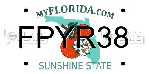 FPYR38 Florida License Plate