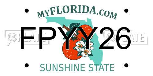 FPYY26 Florida License Plate