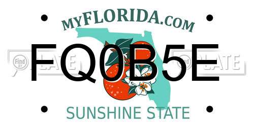 FQ0B5E Florida License Plate