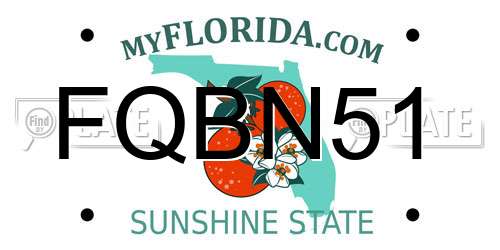 FQBN51 Florida License Plate